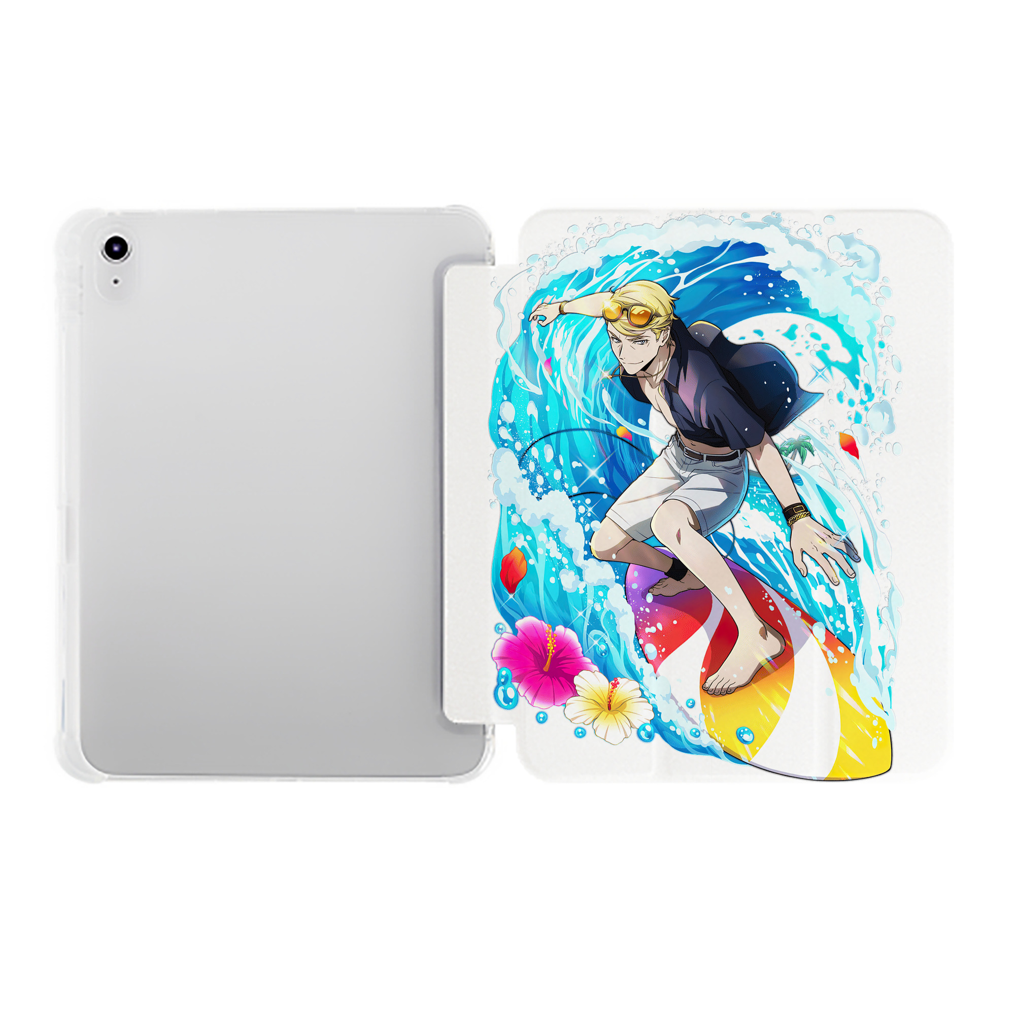 （画像用） 文豪ストレイドッグス Bungo Stray Dogs IPad ケース ペン収納付き 三つ折りスタンド PUレザー×シリコン 対応機種9.5/10.5/10.9インチ